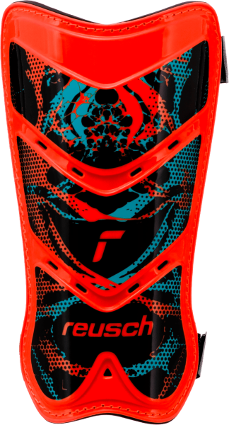 Reusch Shinguard Attrakt Lite 5377045 3335 black red front